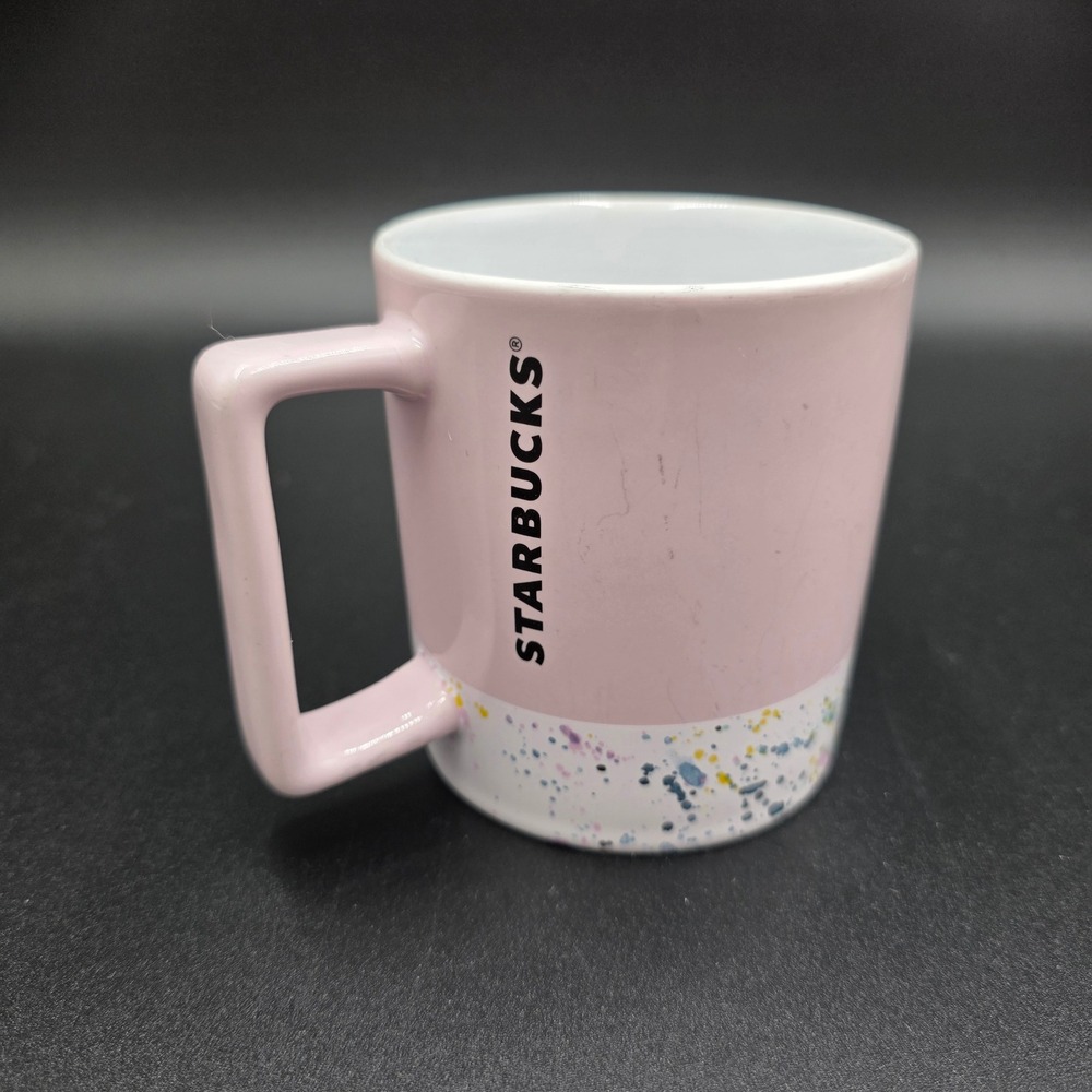 Starbucks‎ Pink Speckled Confetti Mug Cup 12 oz 355 ml Microwave Dishwasher Safe
